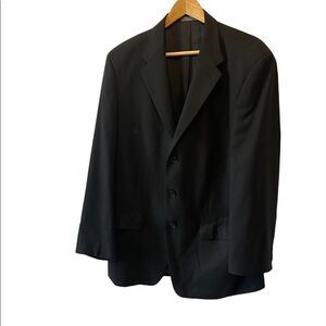 MENS PROFILO Black 100% Wool 3 Button Blazer 38W